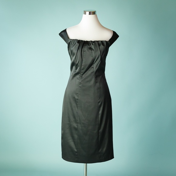 Eliza J Dresses & Skirts - Eliza J 14 Black Satin Keyhole Back Cocktail Dress